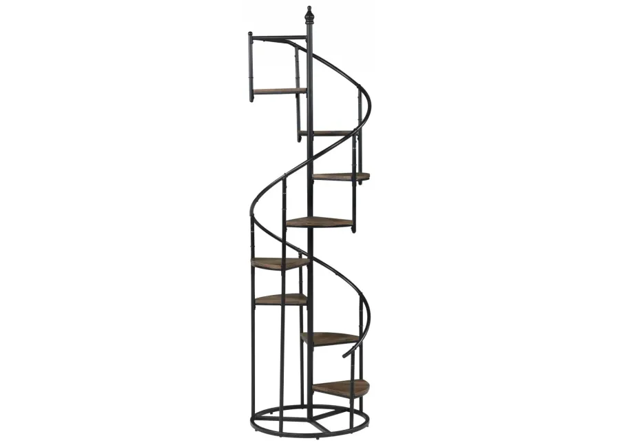 Coaster Roseglen 69 Inch 8-Shelf Staircase Bookshelf Rustic Brown-20