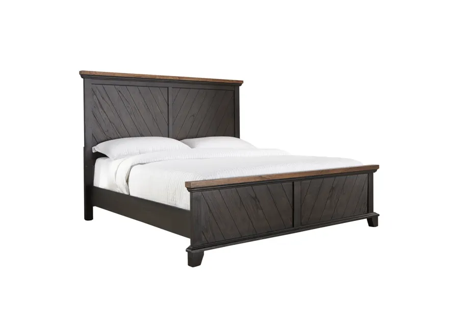 Steve Silver Bear Creek King Bed In Chocolate & Honey Smoke-85