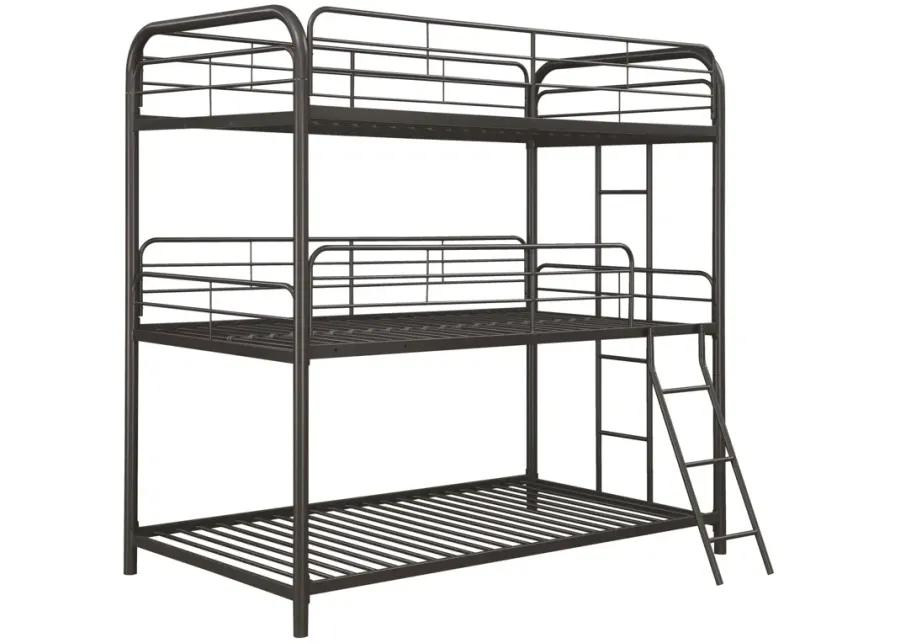 Coaster Garner Metal Twin Triple Bunk Bed Gunmetal-79