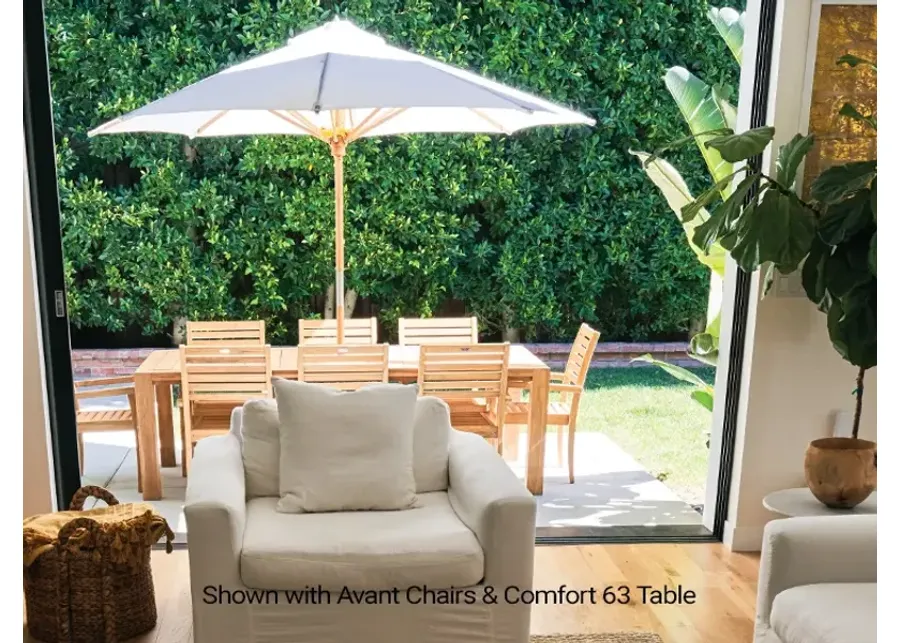 Royal Teak 10 Foot Deluxe Outdoor Navy Umbrella-116