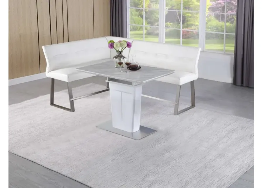 Chintaly Gwen Contemporary Dining Counter Set with Extendable Table & Reversible Nook-47.24