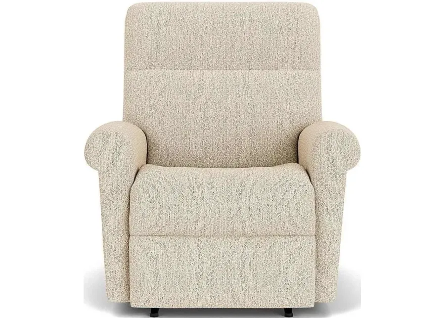 Flexsteel Davis White Moondust Rocking Manual Recliner-37