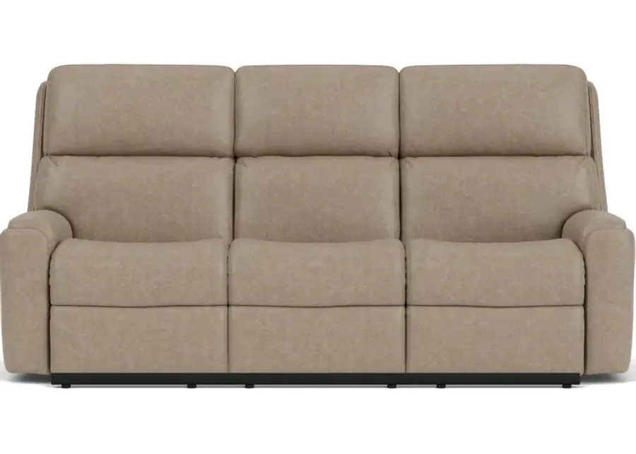 Flexsteel Rio Gray Flint Power Reclining Sofa with Power Headrests-88