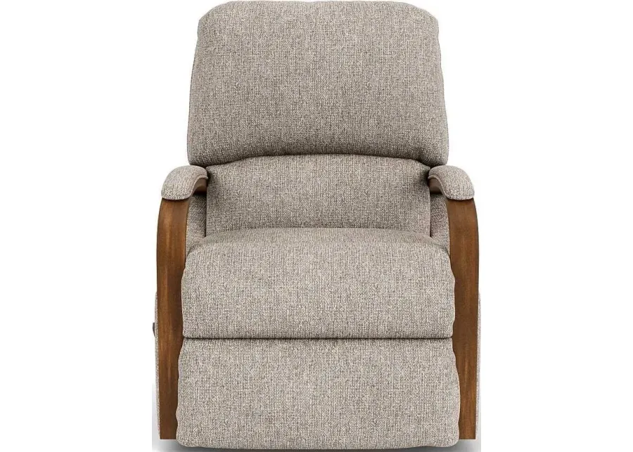 Flexsteel Woodlawn Silver Overcast Swivel Gliding Manual Recliner-30