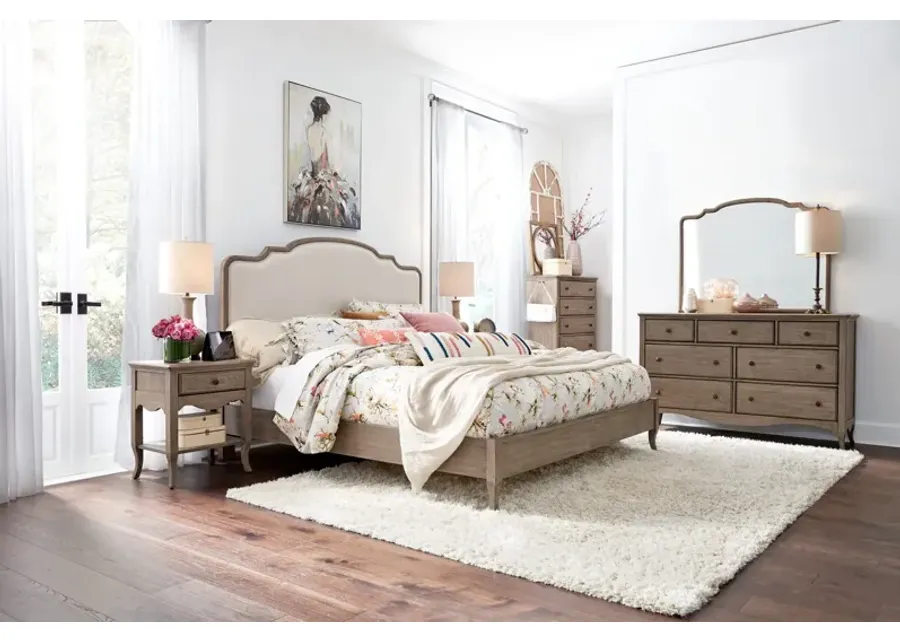 Delilah Mink Full Bedroom Suite With 1 Drawer Nightstand