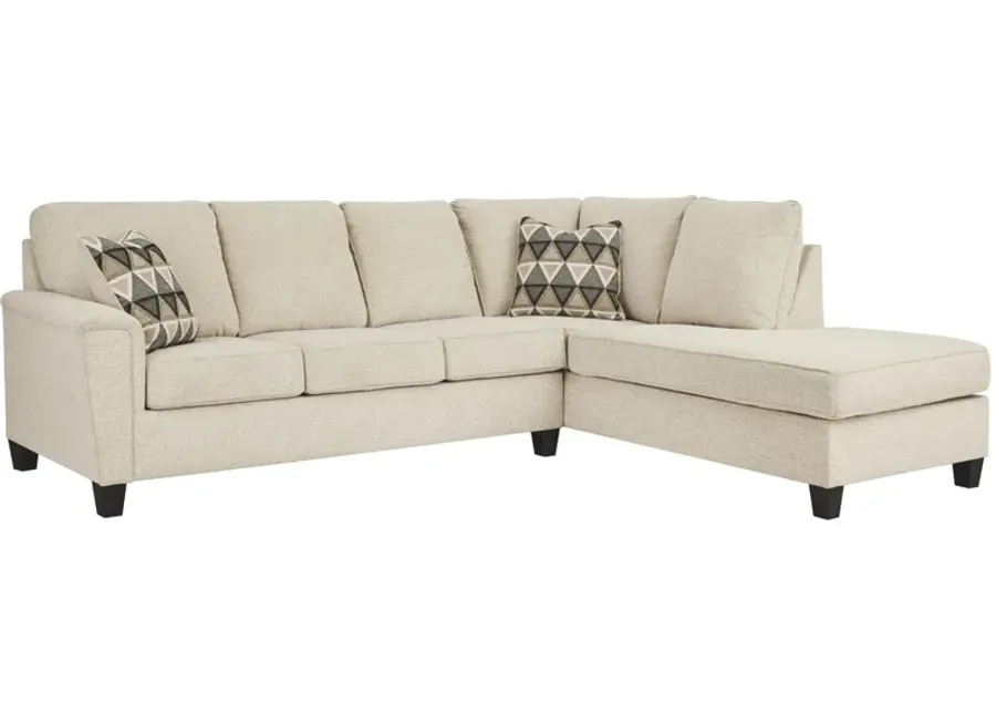 Ashley Abinger 2-Piece Sectional with Chaise Right-Arm Facing Natural-91