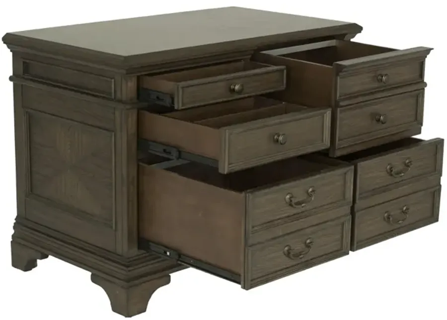 Coaster Hartshill 5-Drawer Home Office File Cabinet Burnished Oak-42