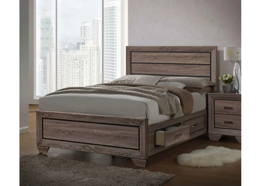 Coaster Kauffman Wood Queen Storage Panel Bed Washed Taupe-63