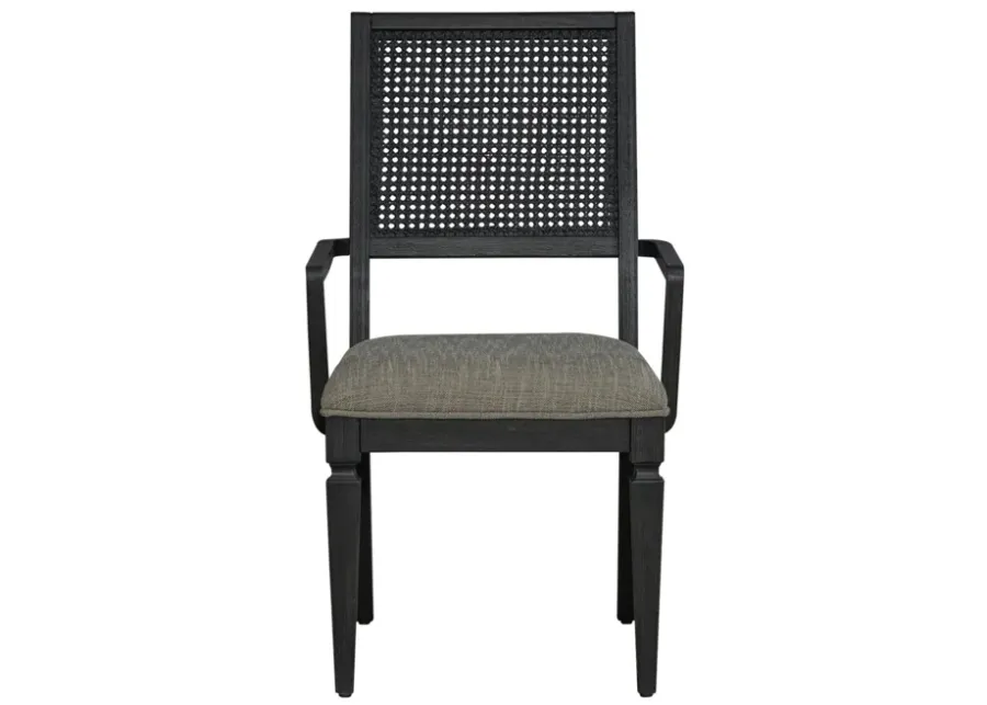 Liberty Furniture Caruso Heights Blackstone Panel Back Arm Chair-21.75