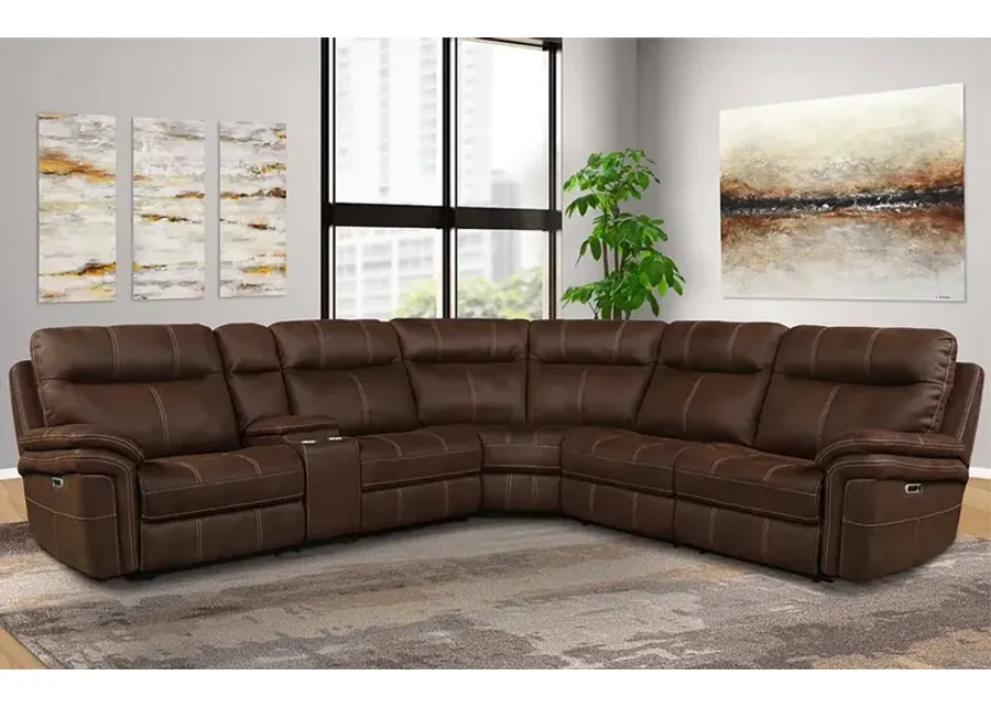 Parker House Mason Collection 6-Piece Sectional in Dark Kahula Color-134.5