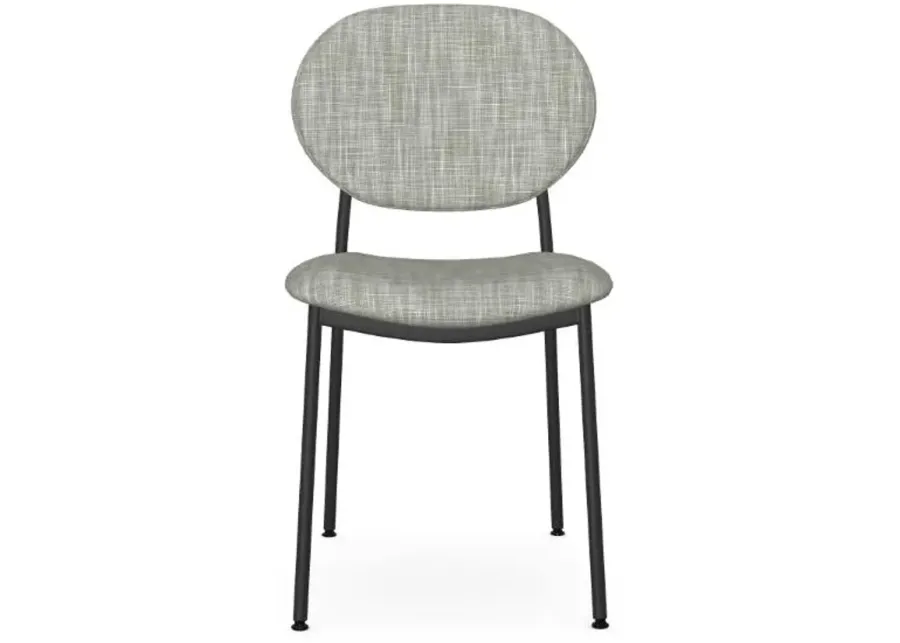 Amisco Cassandra Illusion Upholstered Dining Side Chair in Black Coral-19