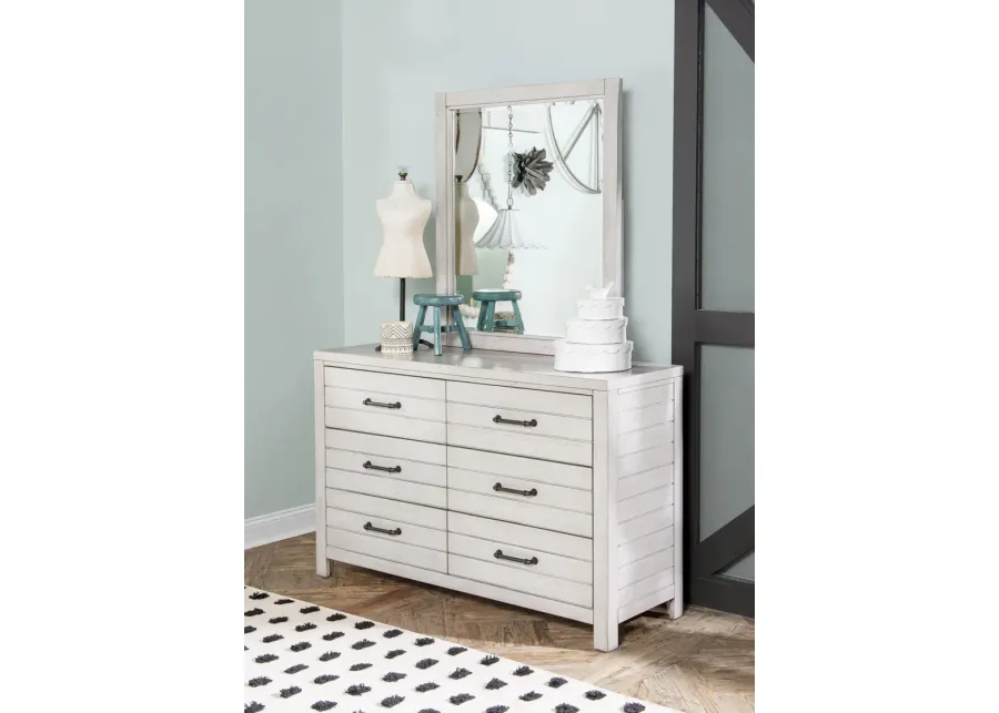 Legacy Classic Kids/Teens Summer Camp Gray White Finish Mirror-1