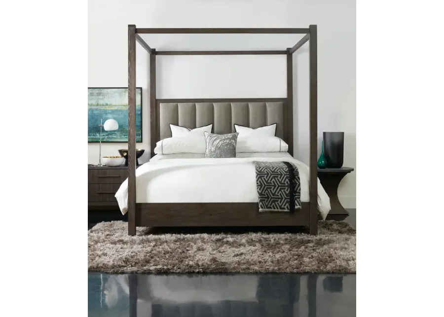 Hooker Furniture Miramar Aventura Jackson King Poster Bed with Tall Posts & Canopy-79.5