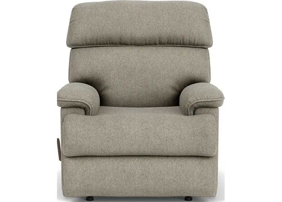 Flexsteel Geneva Silver Pebble Rocking Manual Recliner-36