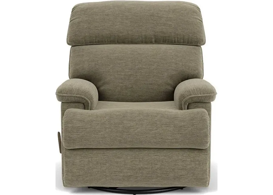 Flexsteel Geneva Brown Dune Swivel Gliding Manual Recliner-36