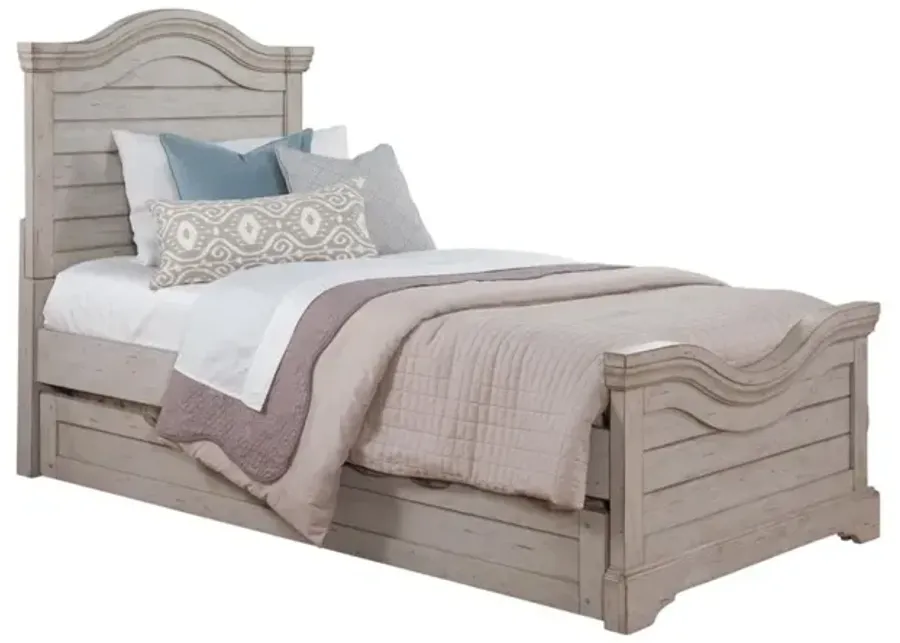 American Woodcrafters Stonebrook Complete Full Bed with Trundle in Light Distressed Antique Gray-83