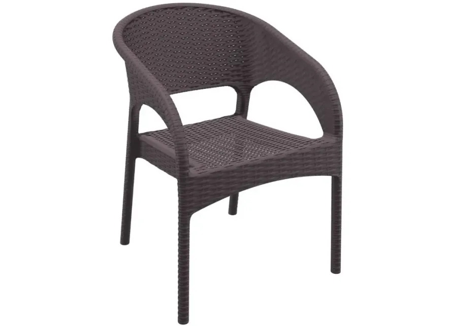 Compamia Panama Outdoor Patio Seating Set 3-Piece Brown
