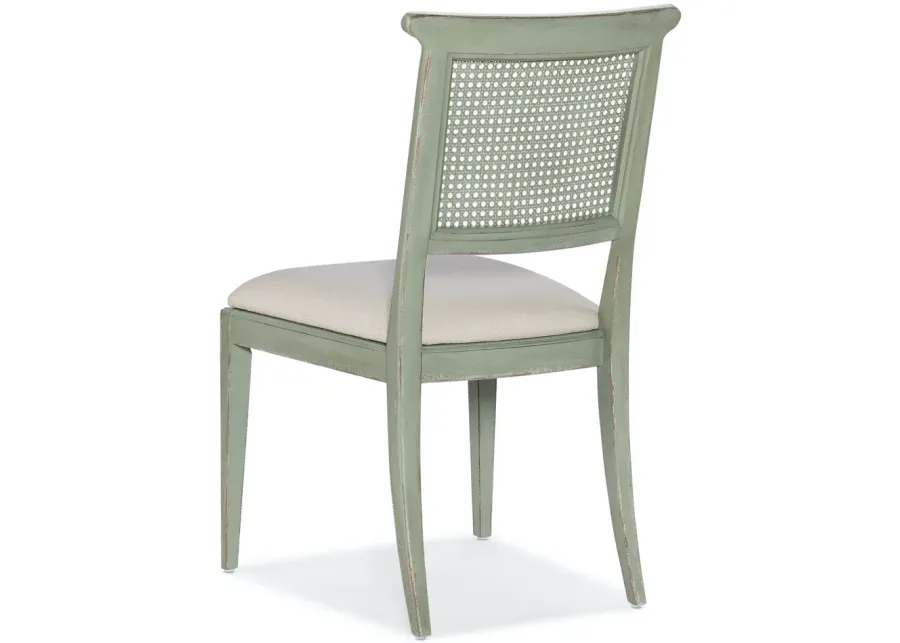 Hooker Furniture Charleston Upholstered Seat Verdigris Green Side Chair-19.5