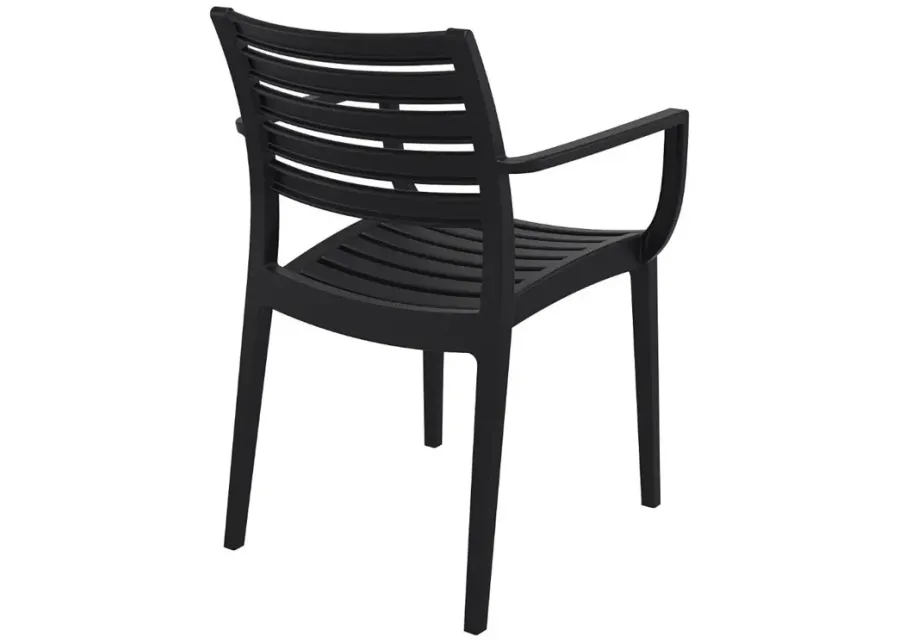 Compamia Artemis Outdoor Dining Arm Chair Black
