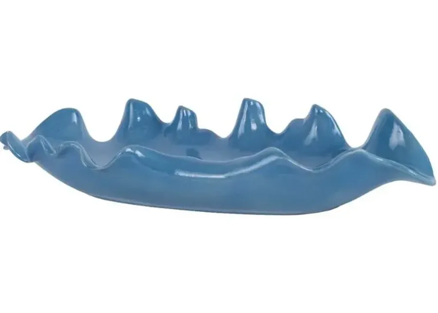 Uttermost Ruffled Feathers Blue Bowl-24