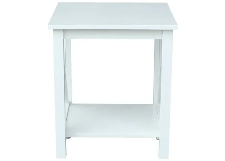 John Thomas Accent End Table in White-22