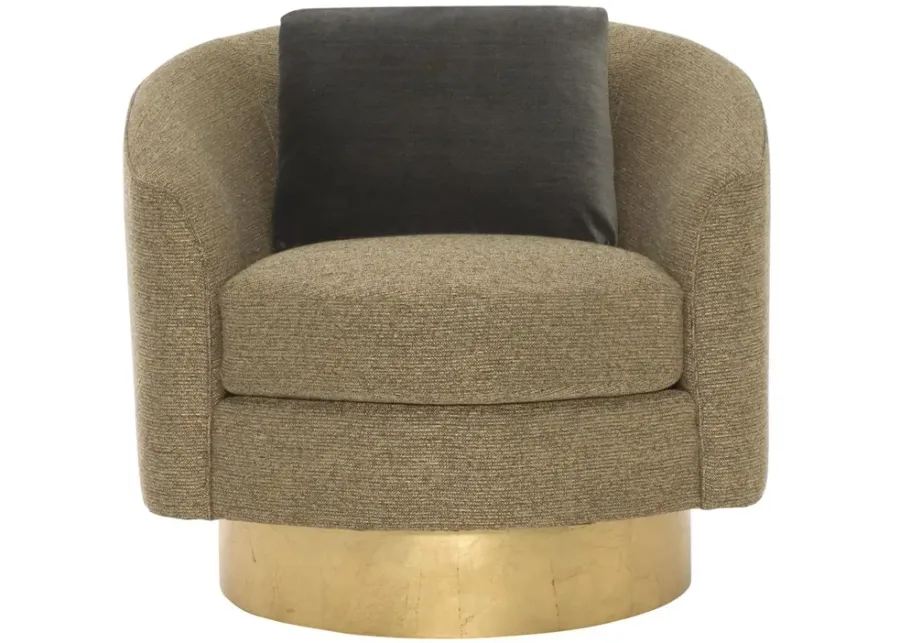 Bernhardt Camino Fabric Swivel Chair Without Pillows-32