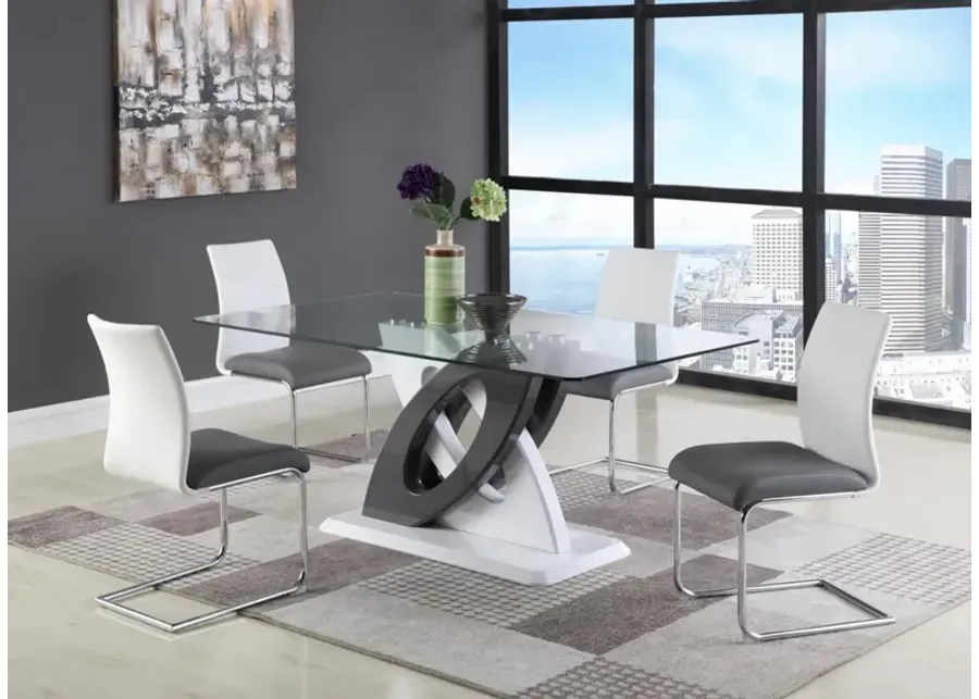Chintaly Jane Contemporary 2-Tone Contour Back Cantilever Side Chair-16.73