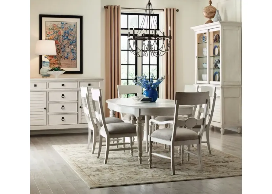 American Drew Grand Bay Egret Serene Oval Dining Table-44