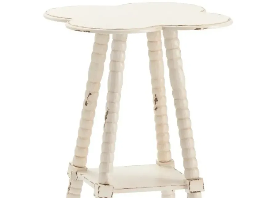 Crestview Clover Off-White Side Table-18