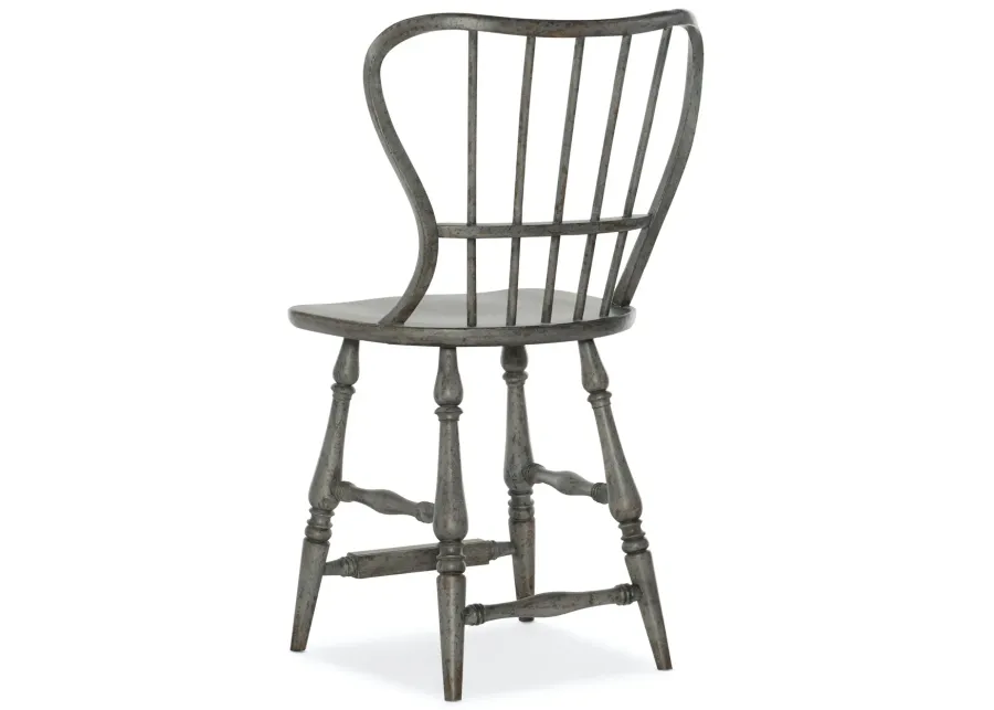 Hooker Furniture Ciao Bella Spindle Back Speckled Gray Counter Stool-23.75
