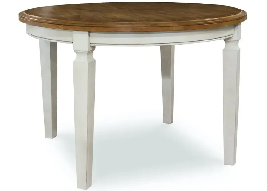 John Thomas Vista Solid Round Top Table in Hickory & Shell-44