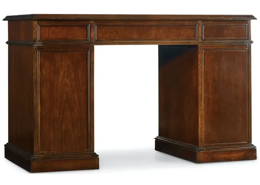 Hooker Furniture Cherry Knee Hole Desk Bow Front-48