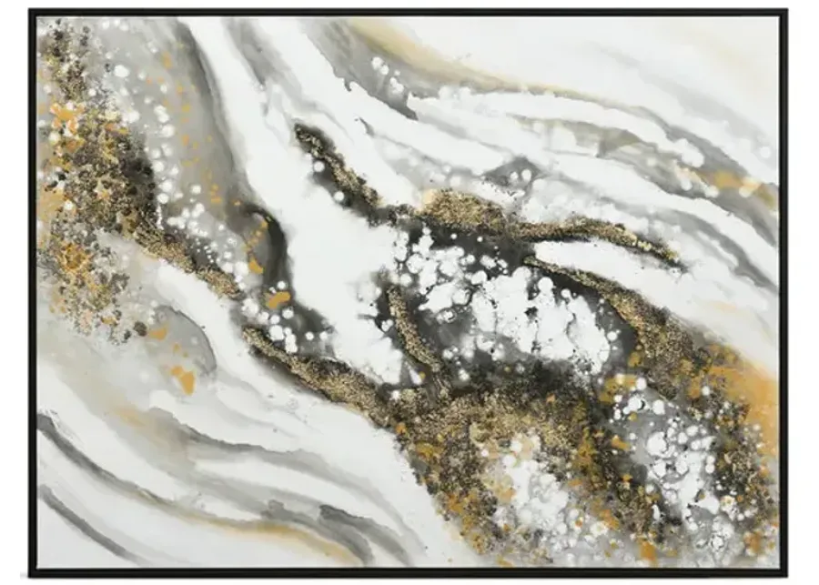 Cosmic Collision Framed Canvas Art