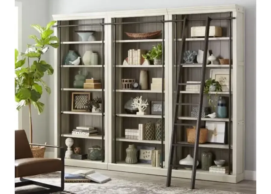 Martin Furniture Toulouse Rustic White 94 Inch Tall Bookcase-40