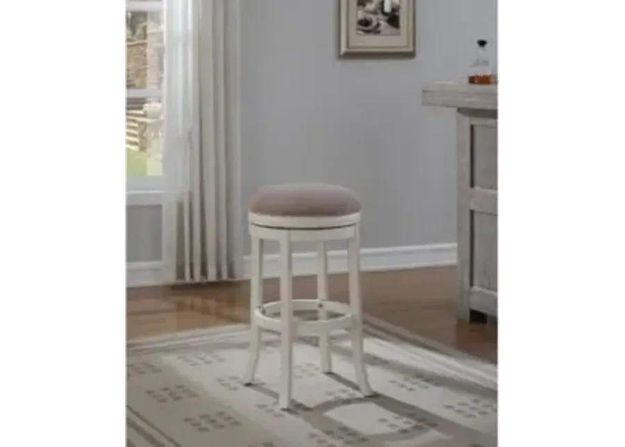 American Woodcrafters Aversa 26 Inch Backless Stool Wood Frame Barstool in Distressed Antique White-18
