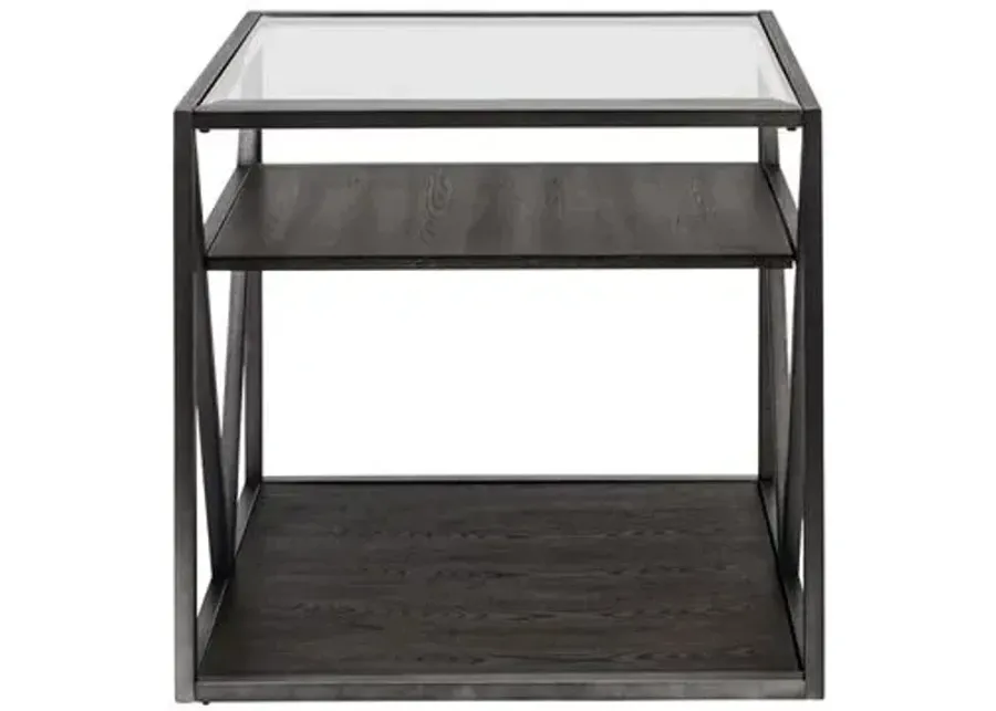 Liberty Furniture Arista Occasional Square End Table Cobblestone Brown-21