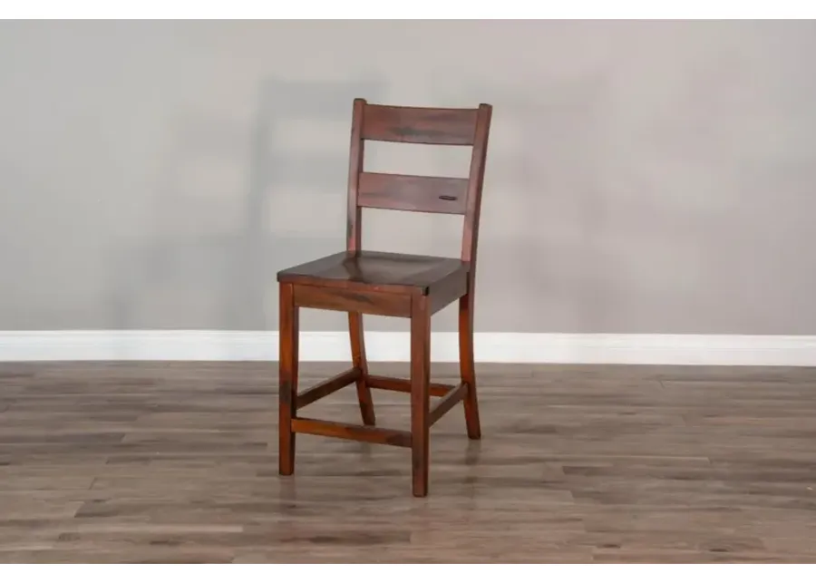 Sunny Designs Tuscany Vintage Mocha Ladderback Barstool-21