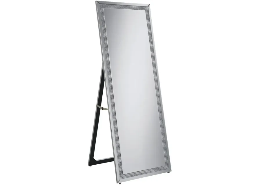 Coaster Giddish 24 X 64 Inch Full Length Standing Mirror Silver-23.5