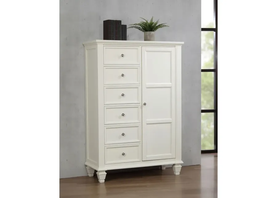 Coaster Sandy Beach 8-Drawer Door Chest Cream White-42.25