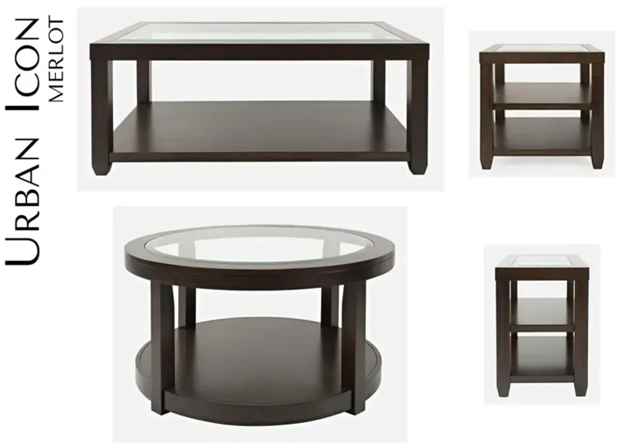 Jofran Urban Icon Chairside Table Merlot-24