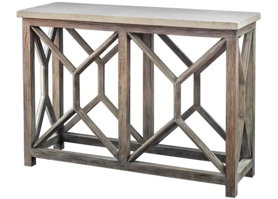Uttermost Catali Ivory Console Table-14