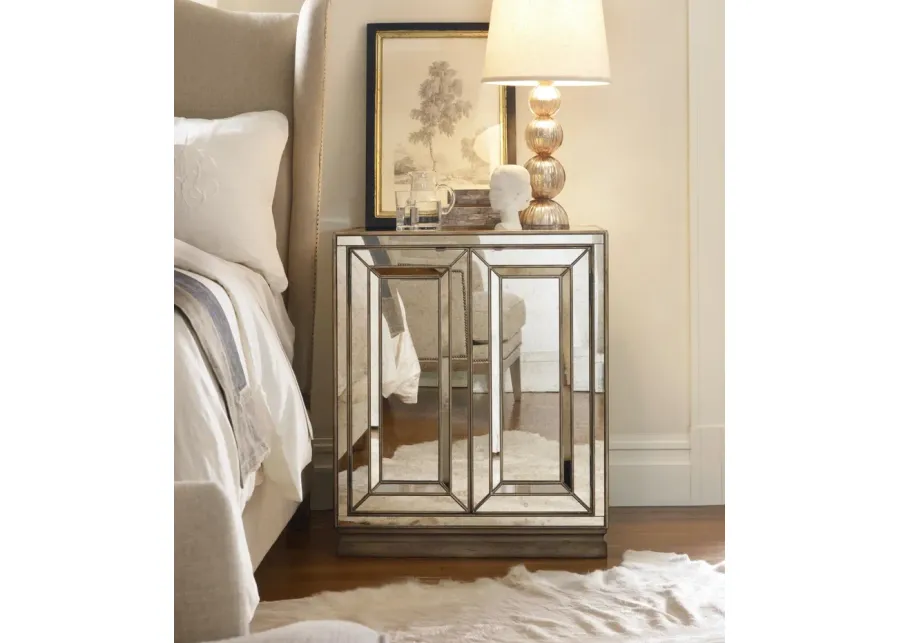 Hooker Furniture Sanctuary 2-Door Mirrored Nightstand Visage-30