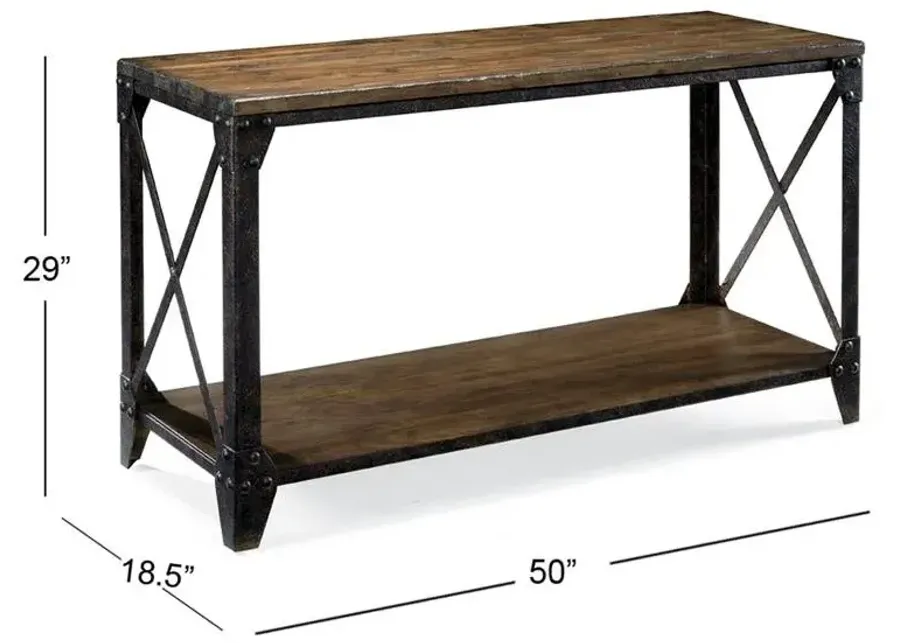 Magnussen Wood Rectangular Sofa Table Pinebrook-50
