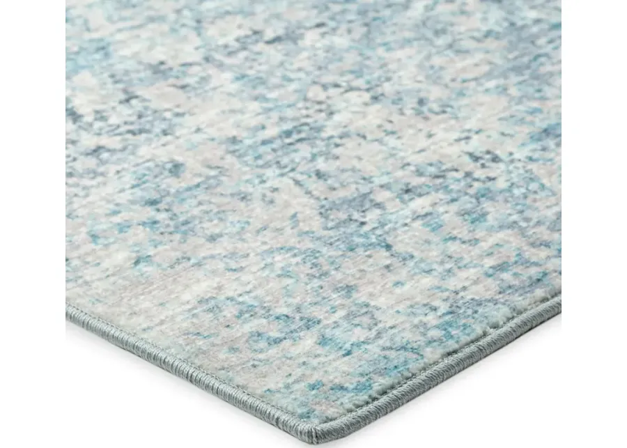Dalyn Frosty Morning Abstract 5'X8' Area Rug in Light Blue & White-90