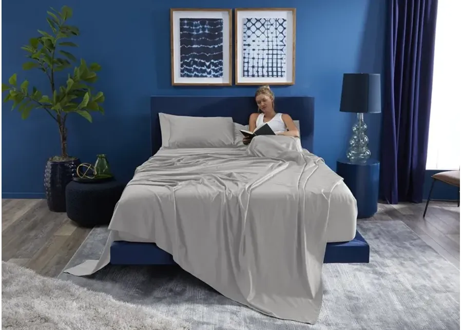 Bedgear Twin XL Light Grey Basic Sheet Set-80