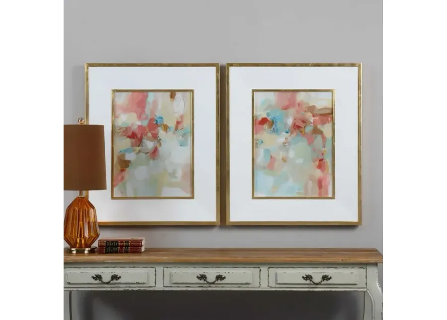 Uttermost a Touch of Blush & Rosewood Fences 2-Piece Art-27.63