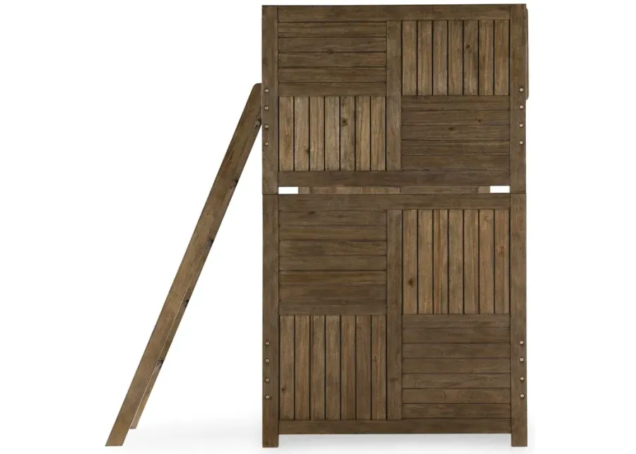 Legacy Classic Kids/Teens Summer Camp Brown Complete Twin Over Twin Bunk Bed Brown Finish-80