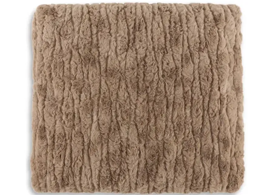 Sable Plush Latte Throw