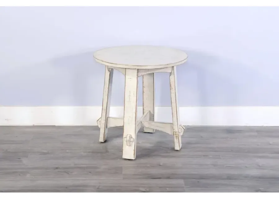 Sunny Designs Marina White Sand 24 Inch End Table-24