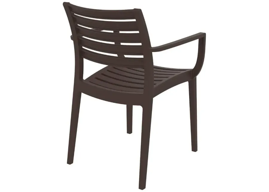 Compamia Artemis Outdoor Dining Arm Chair Brown